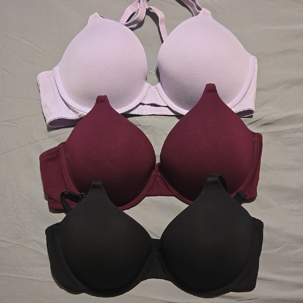 Women's Intimates Set - Black, Purple, and Pink Bras